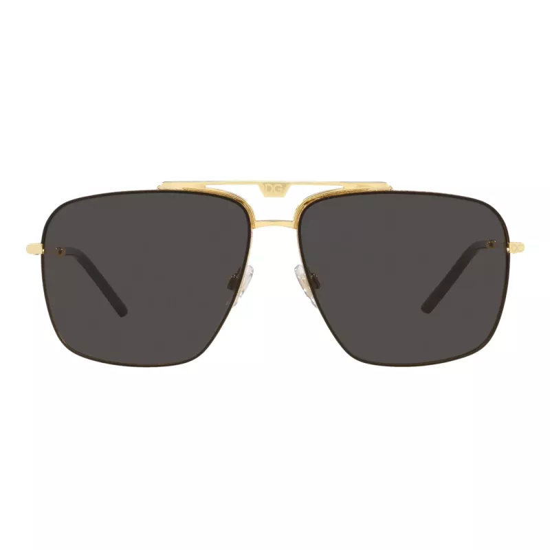 Dolce & Gabbana DG2264-02-87 aurinkolasit miesten kulta kehys harmaat linssit Pilot 61mm