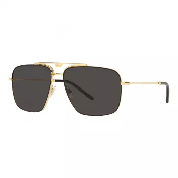 Dolce & Gabbana DG2264-02-87 aurinkolasit miesten kulta kehys harmaat linssit Pilot 61mm