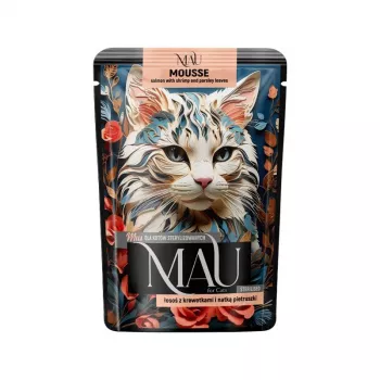 Dolina Noteci Mau Mus lohta, katkarapuja ja persiljaa steriloitujen kissojen ruoka 85g