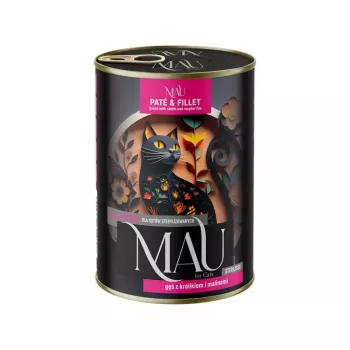 DOLINA NOTECI MAU patee ja filee Sterilised hanhi kanin ja vadelmien kera - märkäruoka kissoille - 400g