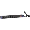 DSIT DS-8PDU-S 19 tuuman laitekaapin jakorasia kytkimellä, 8 pistorasiaa