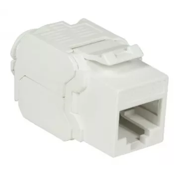 DS-IT CAT6a UTP Keystone -verkkopistorasia - työkaluton - valkoinen (DS-KC-UTP6A-TL-W)