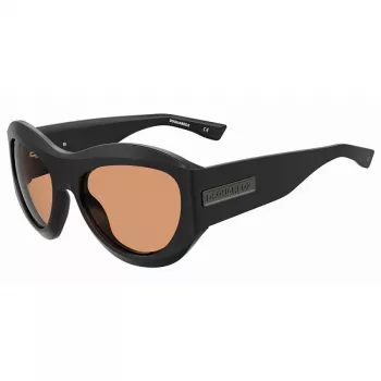 DSQUARED2 D2-0072-S-8LZ miesten aurinkolasit - musta kehys, harmaat linssit, 59 mm