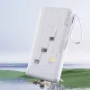 Dudao K11 10 000 mAh varavirtalähde integroiduilla kaapeleilla valkoinen