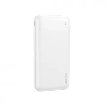 Dudao K18-1W 10000mAh varavirtalähde valkoinen USB-A / USB-C / Micro USB