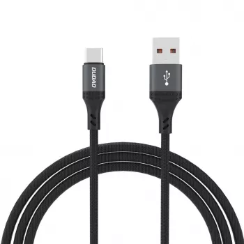 Dudao L3ST USB-A - USB-C-kaapeli 5A, 1,2 m, punottu - musta