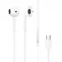 Dudao USB Type-C Connecto stereokuulokkeet uusi ergonominen korvakappalemalli X3C valkoinen