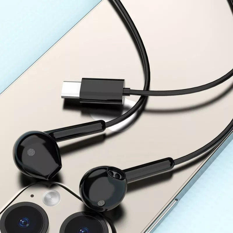 Dudao X3C nappikuulokkeet johdolliset USB-C 1,2 m - musta