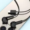DUDAO X3C nappikuulokkeet johdolliset USB-C kuulokkeet 1,2 m - musta
