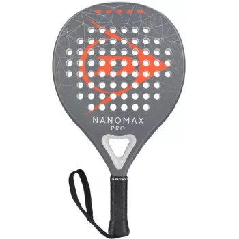 DUNLOP NANOMAXPRO 365G padel-maila - edistynyt hybridi pisaramainen/ylikokoinen pyöreä, 12K hiilikuitu, Pro EVA-kumi, 365g