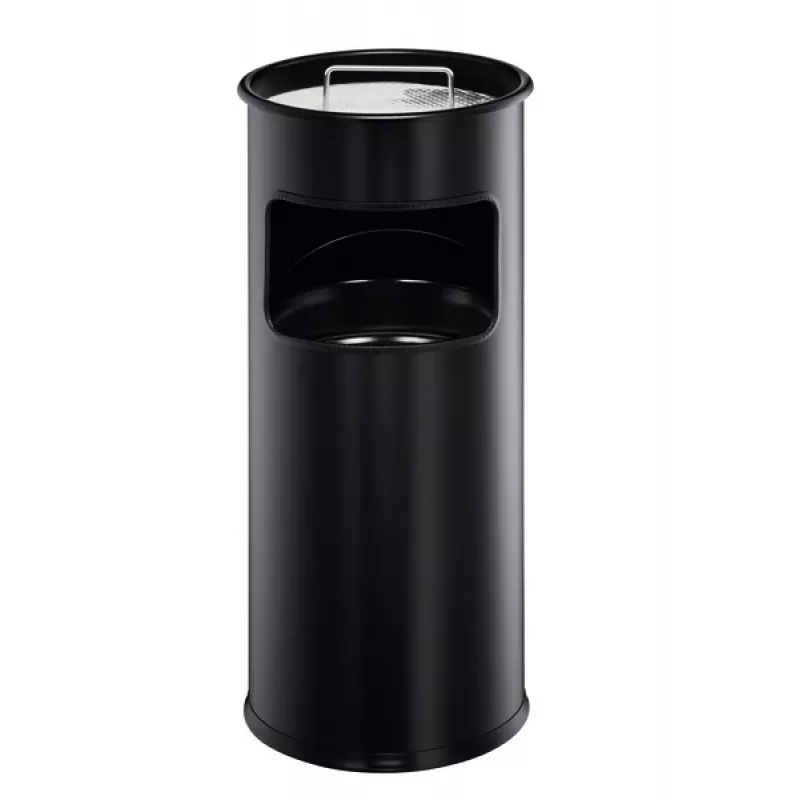 DURABLE 3330-01 pyöreä metalliroskakori, 17 L, hopea