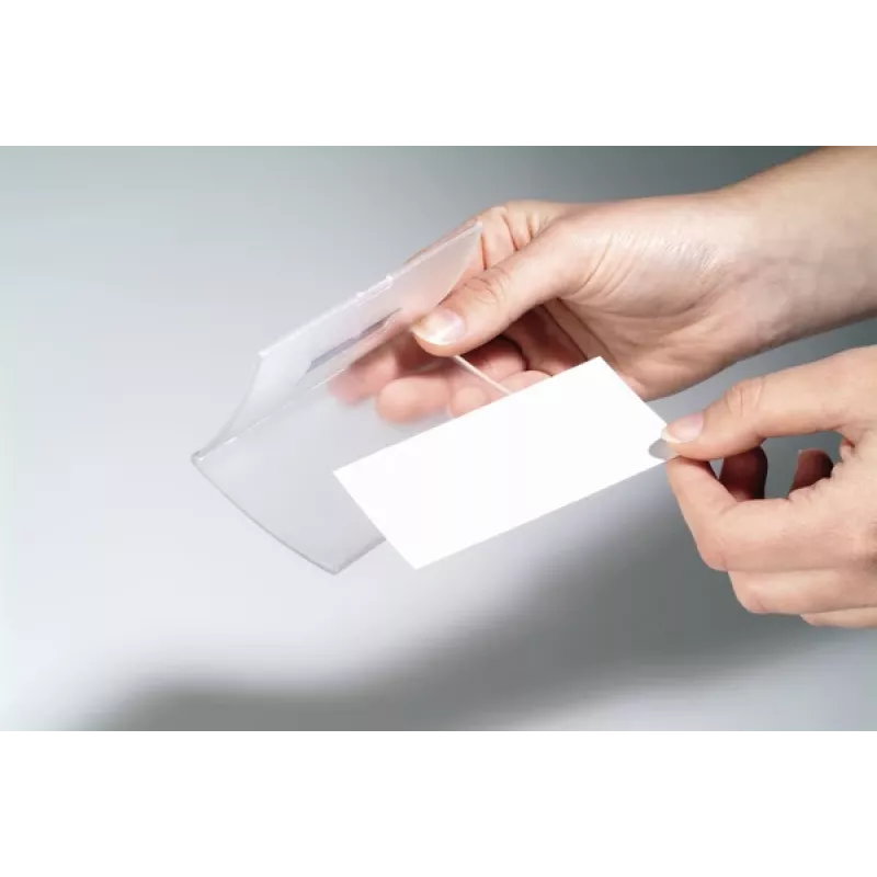 DURABLE CLICK FOLD magneettinen nimikylttipidike 90x54 mm, läpinäkyvä, 10 kpl:n pakkaus (821519)
