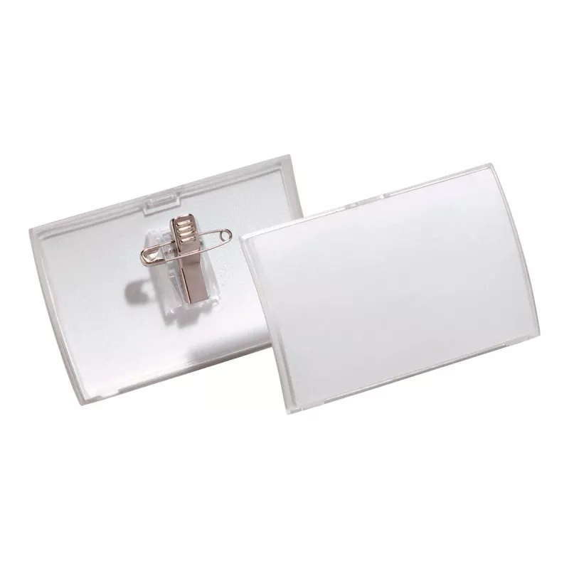 DURABLE CLICK FOLD nimikyltti 40x75 mm Combi Clip -pidikkeellä, 25 kpl:n pakkaus 821119
