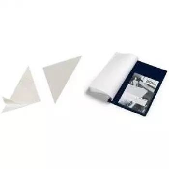 DURABLE CORNERFIX® itseliimautuvat kolmiolokerot, 175 mm, läpinäkyvä, 100 kpl (828319)