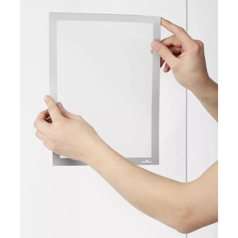 DURABLE DURAFRAME SUN A4 hopea itsekiinnittyvä UV-kestävä infokehys, 2 kpl:n pakkaus 484123