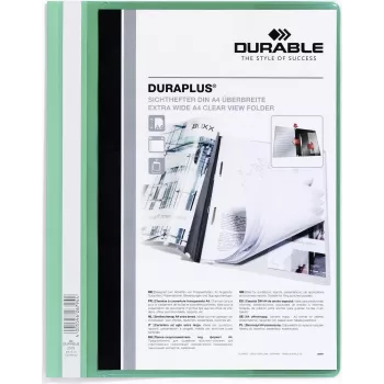DURABLE DURAPLUS A4+ Esittelykansio, vihreä, 25 kpl:n pakkaus 257905