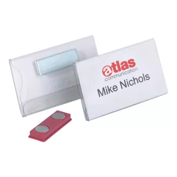 DURABLE magneettinen nimikyltti 90 x 54 mm, kirkas, 25 kpl pakkauksessa 811719