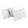 DURABLE nimikylttipidike 54x90 mm krokotiiliklipsillä, 25 kpl:n pakkaus, läpinäkyvä 811119