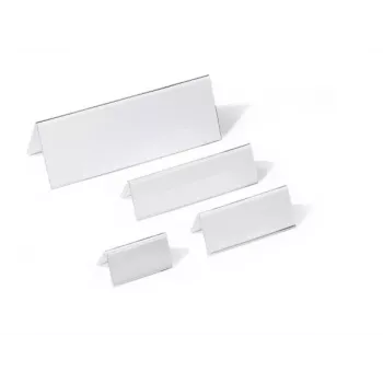DURABLE pöytänimikylttiteline A4 105/210x297 mm akryyli läpinäkyvä 10 kpl 803519