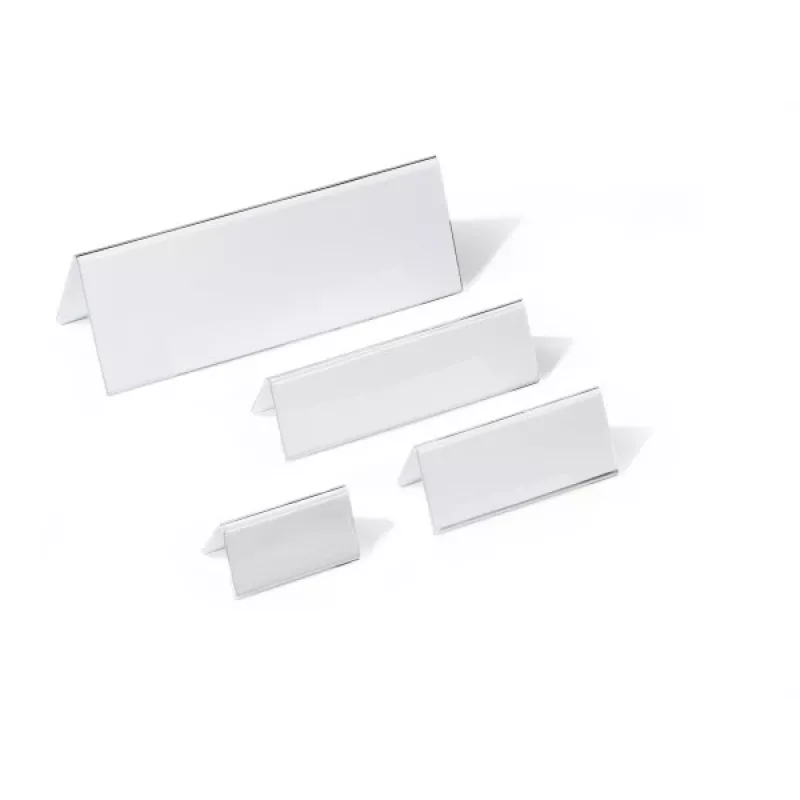 DURABLE pöytänimikylttiteline A4 105/210x297 mm akryyli läpinäkyvä 10 kpl 803519