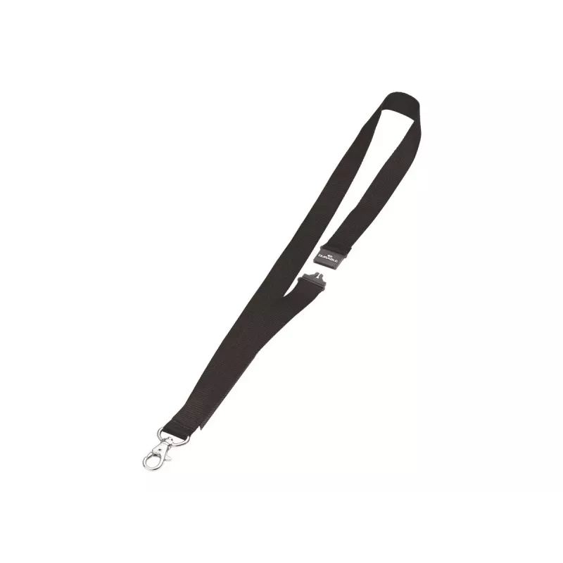 DURABLE tekstiilinen kaulanyöri 20 karabiinikoukulla, musta, 10 kpl:n pakkaus (813701)