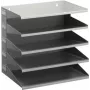 DURABLE VARICOLOR® 5-lokeroinen A4-lajittelualusta, vaaleanharmaa värikkäillä laatikoilla 336010