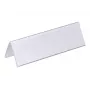 DURABLE VISIFIX® pöytänimikyltti pöytäteline 61/122x210 mm, läpinäkyvä PVC, 25 kpl:n pakkaus (805219)