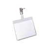 DURABLE VISITOR nimikylttipidike 90 x 60 mm kääntyvällä klipsillä, läpinäkyvä, 25 kpl (800319)