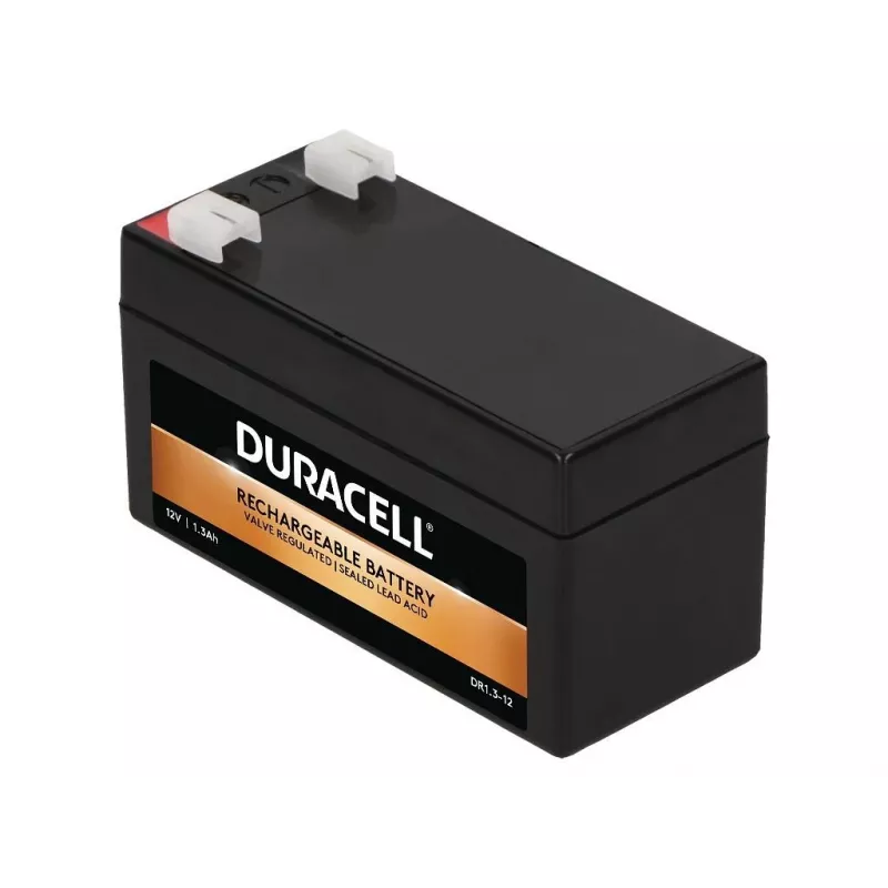 Duracell DR1.3-12 12V 1.3Ah VRLA-akku – huoltovapaa AGM ladattava