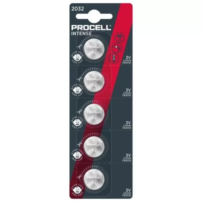 DURACELL Procell CR2032 3V litiumnappiparisto (5 kpl läpipainopakkaus)