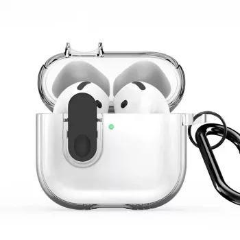 Dux Ducis Apple AirPods 4 PECL Series PC+TPU kansi koukulla musta kirkas