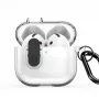 Dux Ducis Apple AirPods 4 PECL Series PC+TPU kansi koukulla musta kirkas