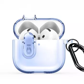 Dux Ducis Apple AirPods 4 PECL Series PC+TPU -kuori ja koukku sininen