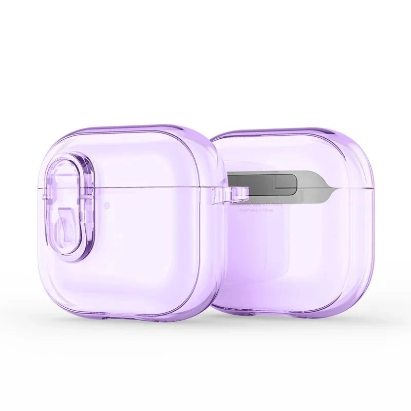 Dux Ducis Apple AirPods 4 PECL Series PC+TPU-kotelo koukulla violetti