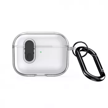 Dux Ducis Apple AirPods Pro 3 PECL Series PC+TPU -kotelo koukulla musta läpinäkyvä