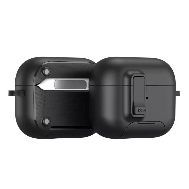 Dux Ducis Apple AirPods Pro 3 PECQ Series PC+TPU kuori koukulla musta