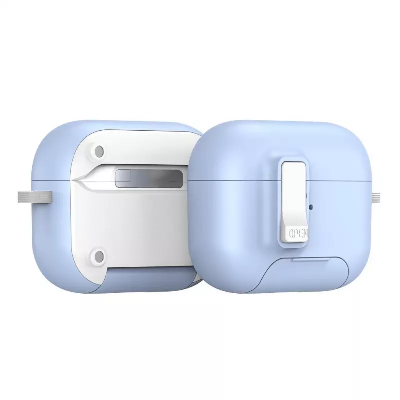 Dux Ducis Apple AirPods Pro 3 PECQ Series PC+TPU -kotelo koukulla valkoinen sininen