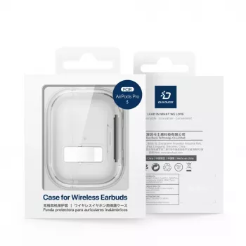 Dux Ducis Apple AirPods Pro 3 PECR Series PC+TPU-kotelo koukulla harmaa