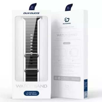 Dux Ducis Apple -silikoniranneke Apple Watch 42/44/45/46/49mm musta