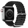 Dux Ducis Apple -silikoniranneke Apple Watch 42/44/45/46/49mm musta