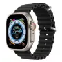 Dux Ducis Apple -silikoniranneke Apple Watch 42/44/45/46/49mm musta