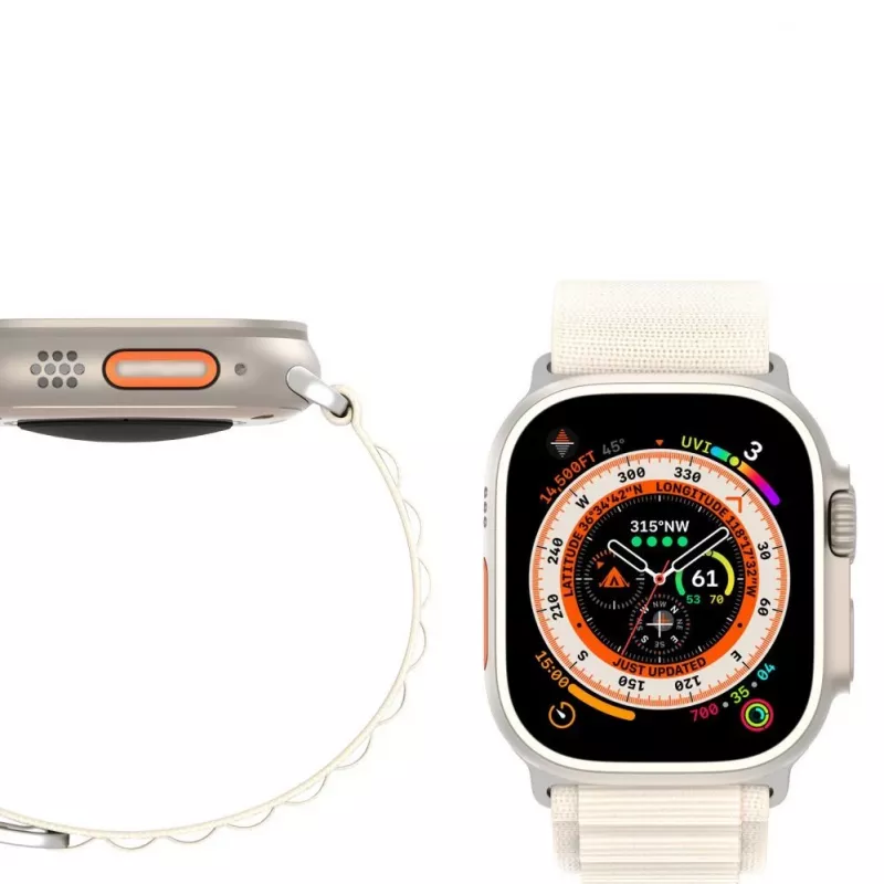 Dux Ducis Apple Sport Buckle -ranneke Apple Watch 42/44/45/46/49 mm starlight