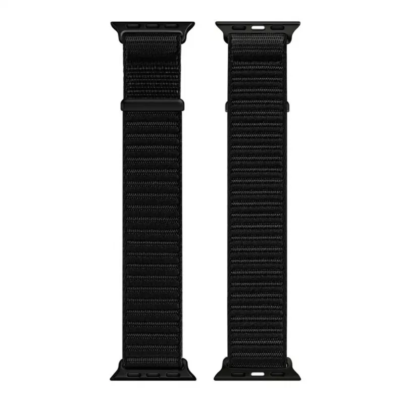 Dux Ducis Apple Watch 38/40/41/42 mm YE nailonpunottu rannekoru musta