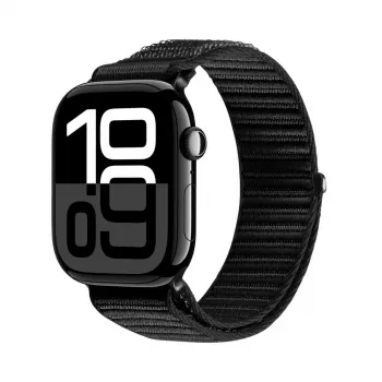 Dux Ducis Apple Watch 38/40/41/42 mm YE nailonpunottu rannekoru musta