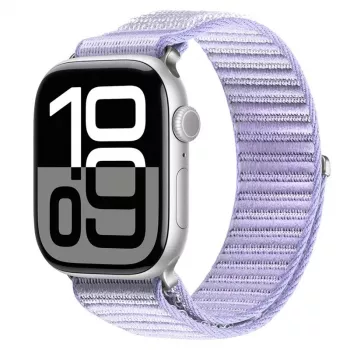 Dux Ducis Apple Watch 42/44/45/46/49 mm YE Nylon Braided Loop -ranneke violetti