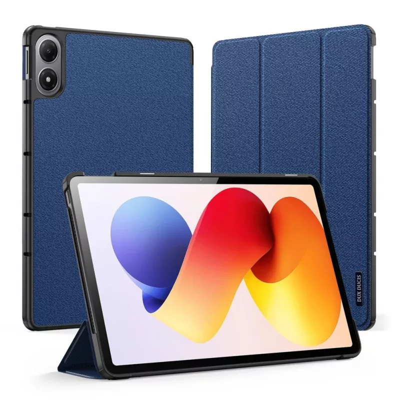 Dux Ducis Domo Series Tri-fold teline PU-nahkainen tablettikotelo Xiaomi Redmi Pad 2 Pro:lle, sininen