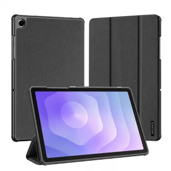 Dux Ducis Galaxy Tab A9 Plus / Tab A11 Plus Domo Series Tri-fold teline PU-nahkainen tablettikotelo musta