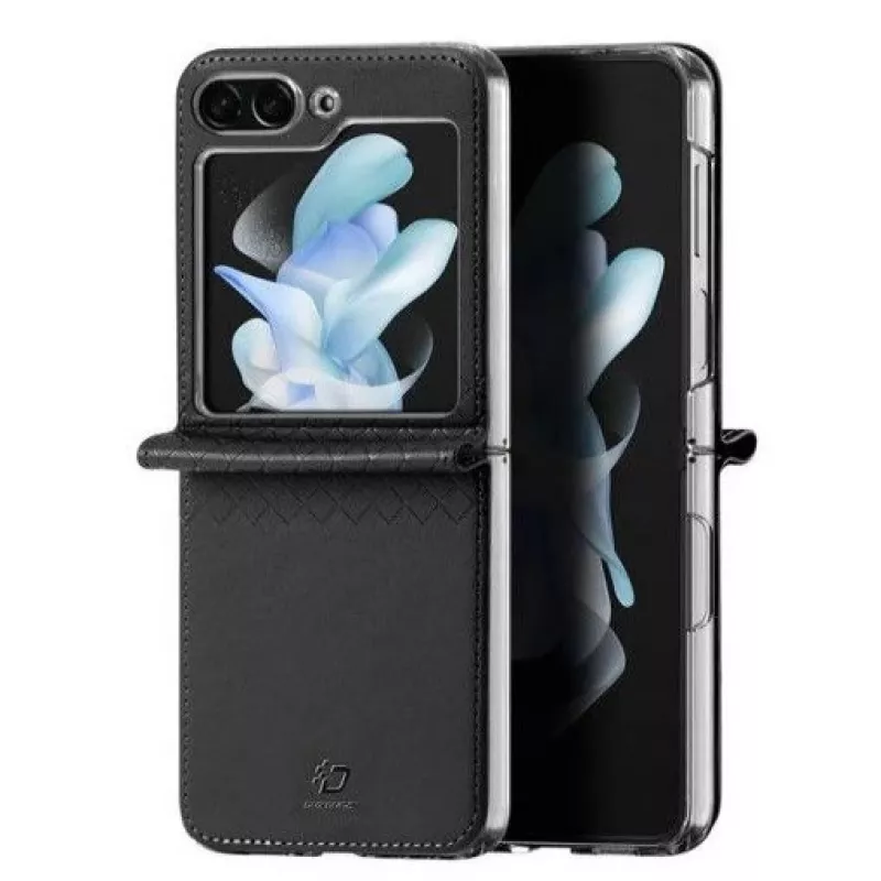Dux Ducis Galaxy Z Flip5 5G Flip Leather -kotelo lompakko musta