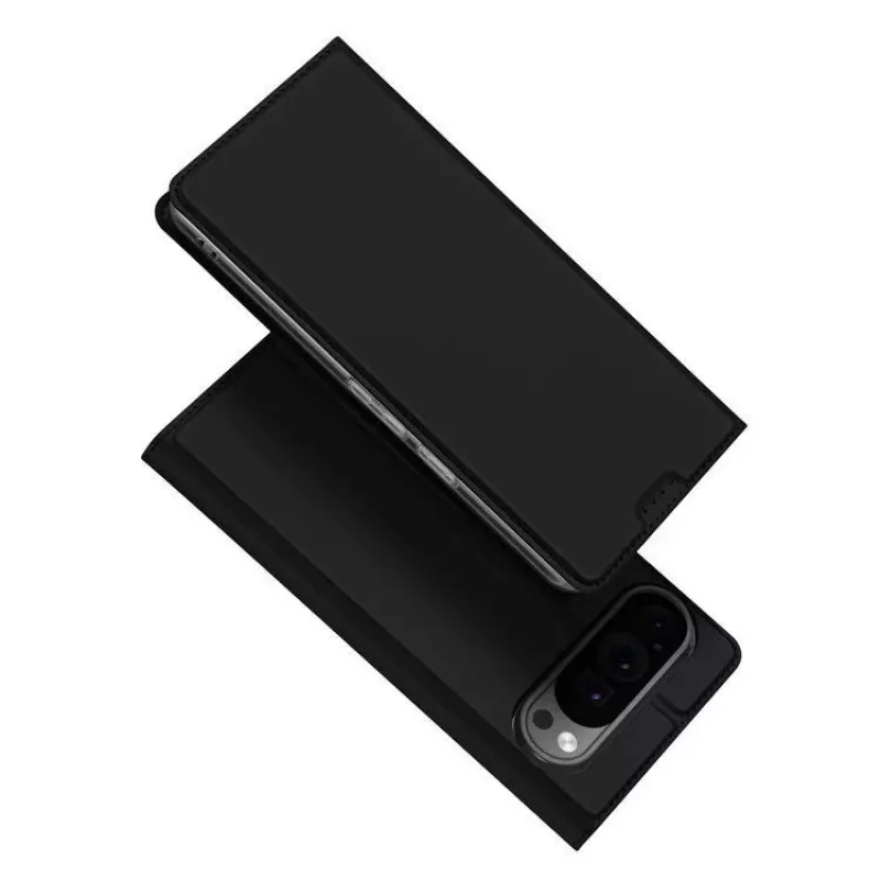 Dux Ducis Google Pixel 9 Pro XL -kirjakotelo korttipaikalla, musta