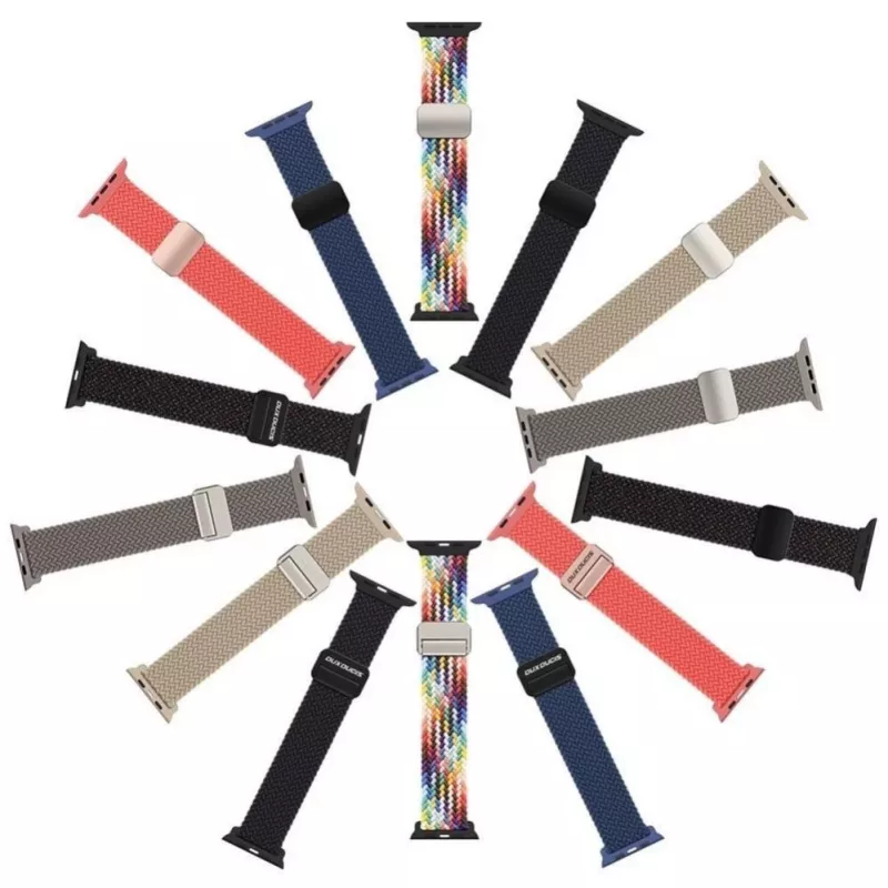 Dux Ducis Mixture Pro venyvä punottu ranneke Apple Watch 38/40/41 mm - Guava
